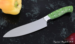 Knife Chef No. 10 steel 95h18 handle acrylic green