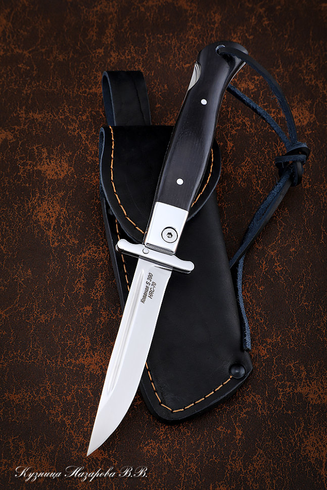 Knife Fink NKVD folding steel S390 lining black hornbeam