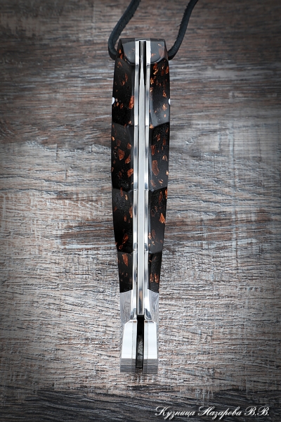 Folding knife Eagle steel Elmax lining acrylic brown with duralumin