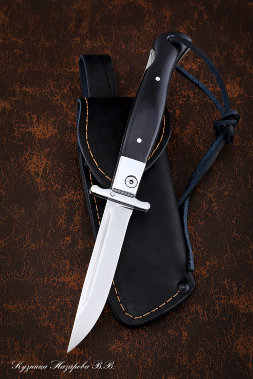 NKVD knife folding steel 95h18 lining black hornbeam