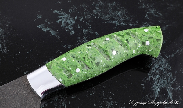 Knife Chef No. 10 steel H12MF handle acrylic green