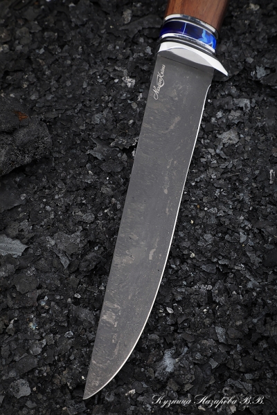 Нож Касатка средний филейный Х12МФ палисандр акрил синий