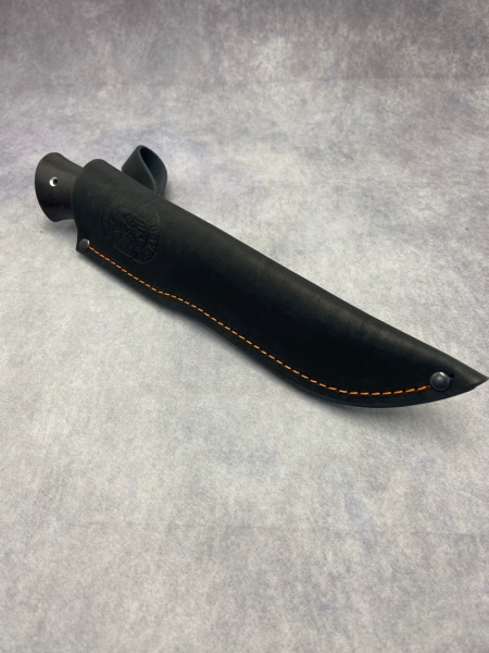 Нож Вепрь сталь х12мф с никелем рукоять карельская береза черный граб (распродажа) 
