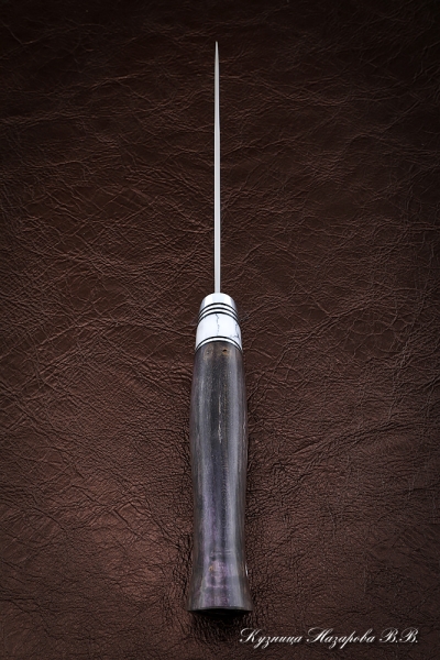 Нож Овод сталь N690 карельская береза фиолетовая акрил