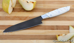 Knife Chef No. 3 steel H12MF handle acrylic white