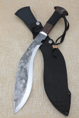 Knife Machete No. 7 steel 95h18 handle wenge leather braid