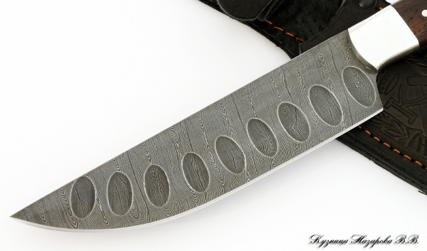 Chef No. 7 Damascus,wenge duralumin with a notch