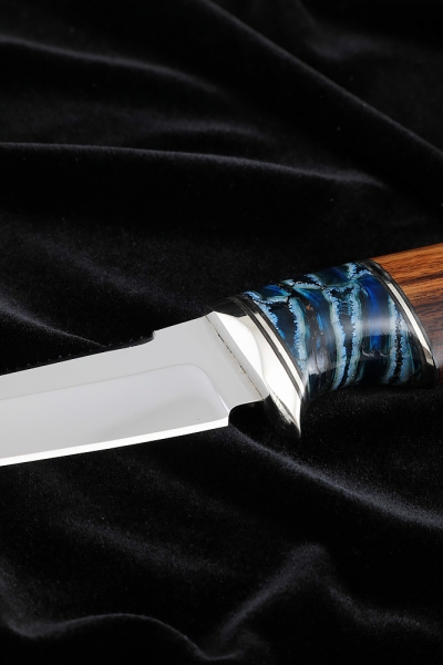 Knife Pike S390 handle mammoth tooth and iron wood