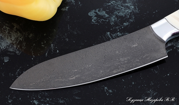 Knife Chef No. 10 steel H12MF handle acrylic white