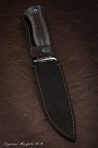 Нож Пехотинец сталь N690 венге акрил мельхиор 