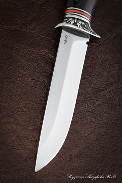 Нож Пехотинец сталь N690 венге акрил мельхиор 