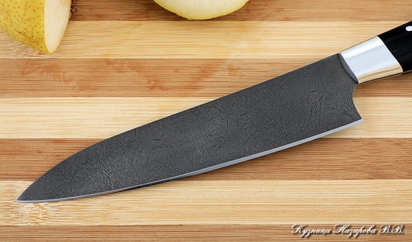 Knife Chef No. 3 steel H12MF handle acrylic black