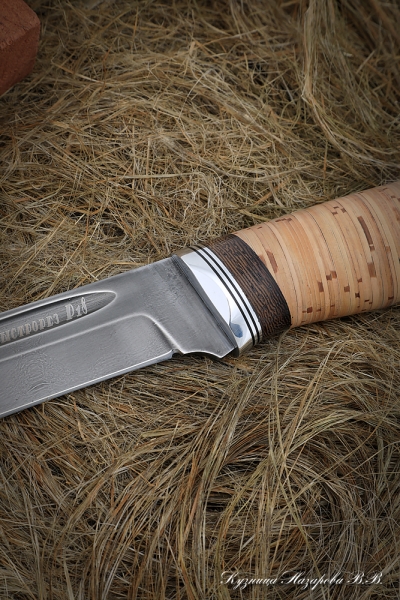 Hunting knife Fighter steel R18 birch bark