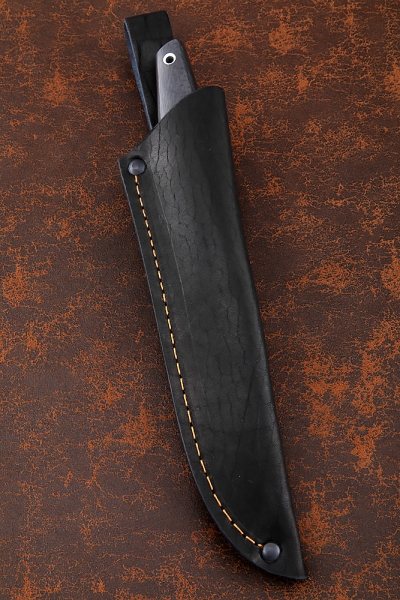 Knife Queen 95h18 handle G10 black, carbon