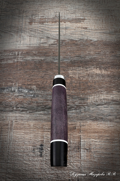 Hunting knife Cardinal H12MF black hornbeam stabilized Karelian birch (purple)