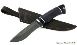 Knife Gyrfalcon H12MF black hornbeam stabilized Karelian birch (purple)