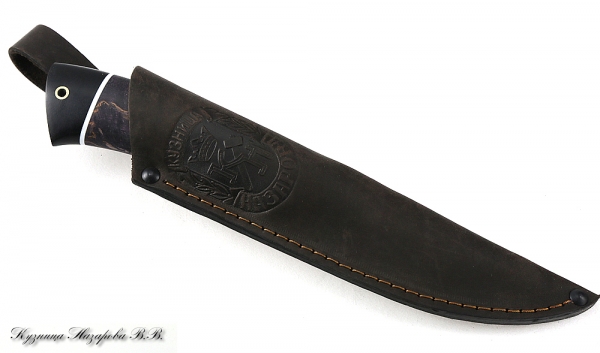 Knife Gyrfalcon H12MF black hornbeam stabilized Karelian birch (purple)