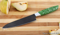 Knife Chef No. 3 steel H12MF handle acrylic green