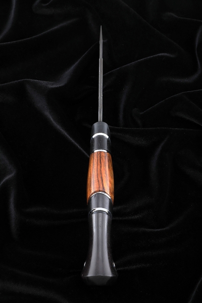 Knife Fox Damascus laminated with dale black hornbeam iron wood carbon