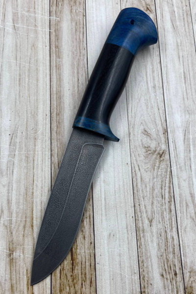 Нож "Варан" сталь ХВ5, рукоять карельская береза синяя и черный граб (распродажа)