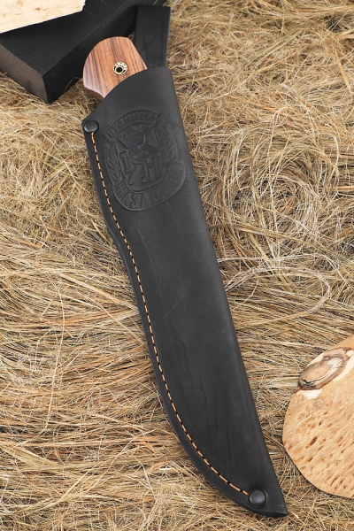 Knife Fighter Damascus valley, rosewood handle