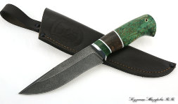 Нож Оса ХВ-5 стабилизированная карельская береза (коричневая+зеленая)