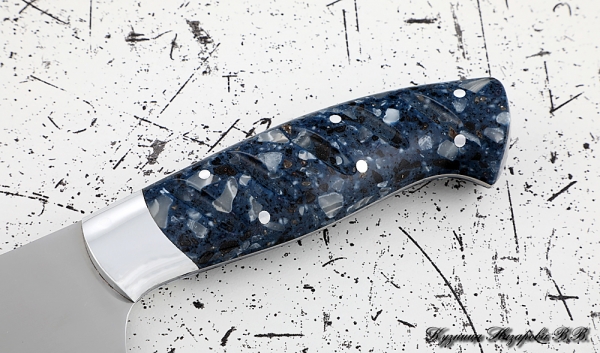 Knife Chef No. 11 steel 95h18 handle acrylic blue
