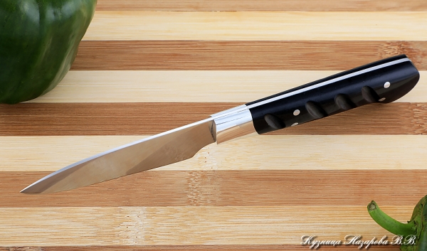Chef vegetable knife steel 95h18 handle acrylic black