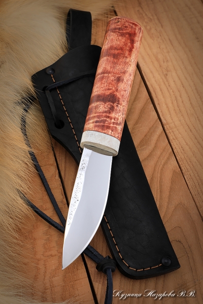 Нож Якутский 1 сталь Х12МФ кованый дол рукоять карельская береза