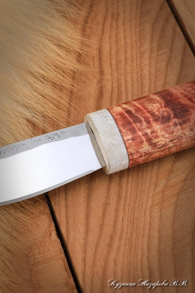 Yakut knife 1 steel H12MF forged dol handle Karelian birch