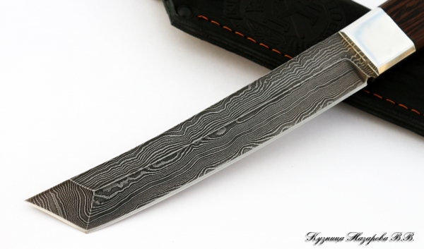 Knife Tanto Damascus all-metal wenge