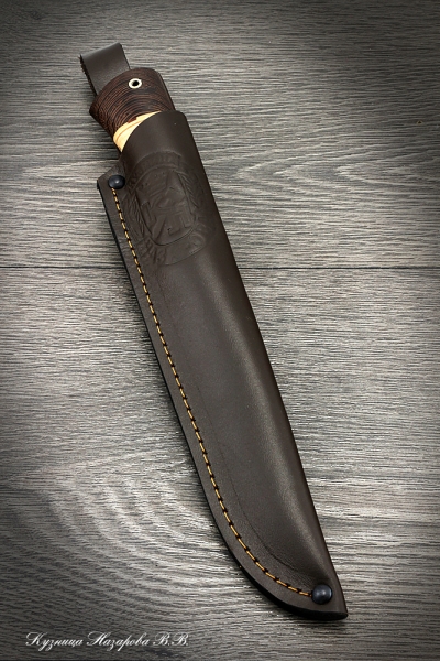 Нож Рыбак 2 сталь N690 береста (надпись)