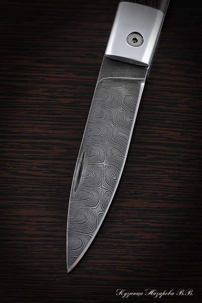 Folding knife Pike Perch 2 steel damascus lining wenge with duralumin