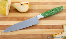 Knife Chef No. 3 steel 95h18 handle acrylic green