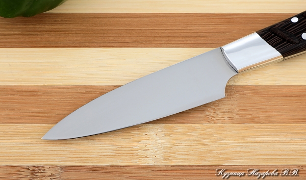 Кухонный нож Шеф овощной сталь 95х18 рукоять венге