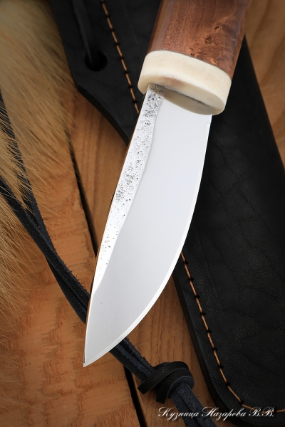 Нож Якутский 1 сталь Х12МФ кованый дол рукоять карельская береза коричневая