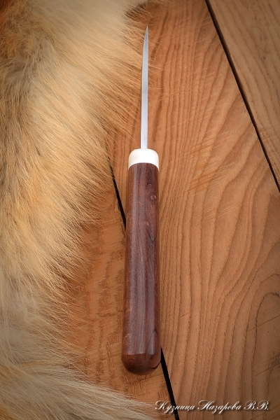 Нож Якутский 1 сталь Х12МФ кованый дол рукоять карельская береза коричневая