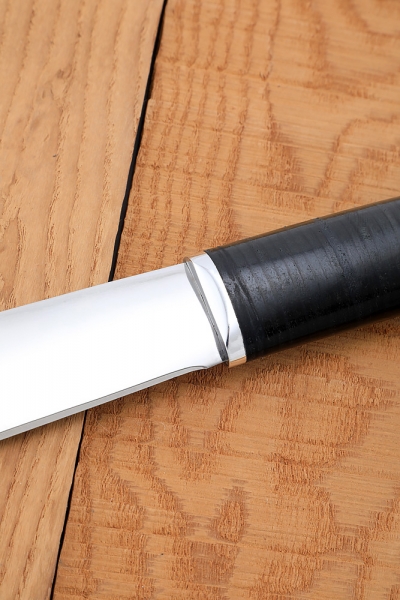 Knife Yakut 3 steel H12MF handle typeset leather, duralumin