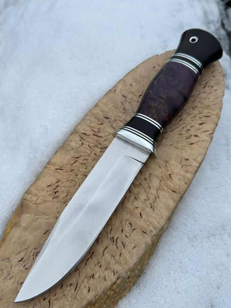 Нож &quot;Пехотинец&quot; сталь х12мф , рукоять карельская береза фиолетовая (распродажа) 