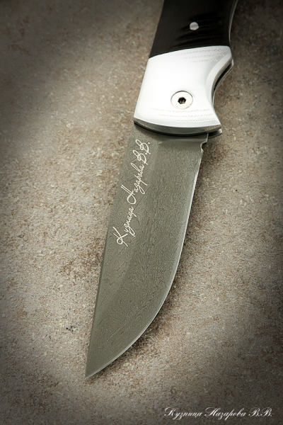 Нож складной Филин сталь х12мф накладки черный граб с дюралью 2
