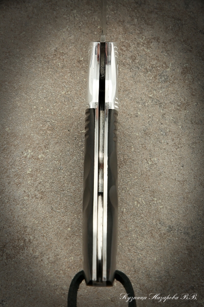 Folding knife Owl steel H12MF lining black hornbeam with duralumin 2
