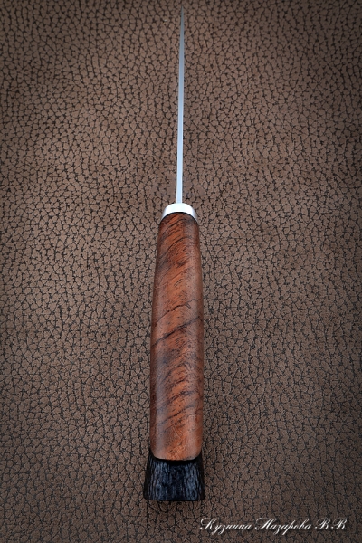 Skinning knife 95h18 bubinga carved
