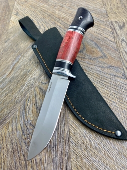 Нож Варан Sandvik 12С27 стабилизированная карельская береза красная черный граб (распродажа)
