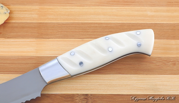 Knife Chef No. 4 steel 95h18 handle acrylic white