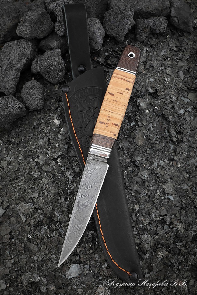 Нож Джур дамаск рукоять береста