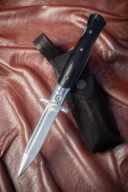 Нож складной (кортик) "СССР" сталь Х12МФ, рукоять черный акрил