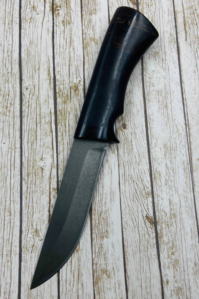 Нож "Овод" сталь Х12МФ, рукоять стабилизированная карельская береза и черный граб (распродажа)