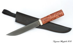 Knife Yakut big H12MF dola Karelian birch