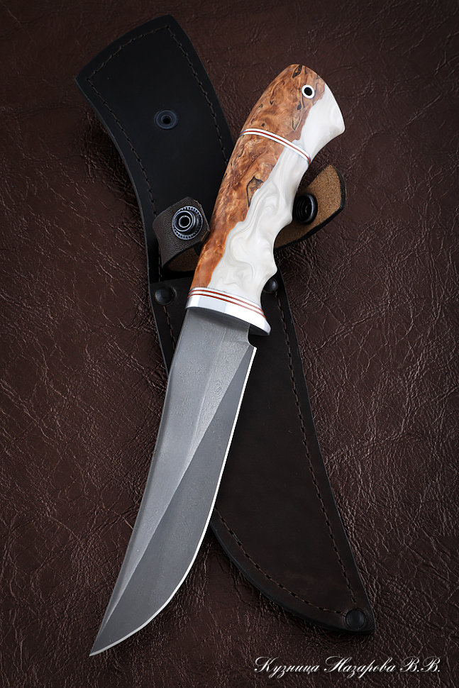 Нож Слон булат карельская береза акрил (Sicac)