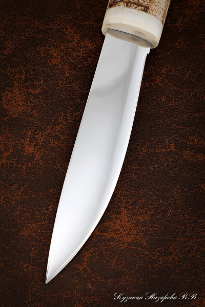 Yakut knife 1 steel H12MF handle elk horn artistic execution